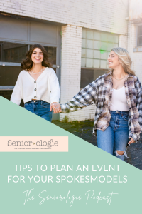 Tips for planning a model event for your senior spokesmodel team on Episode 13 of the Seniorologie podcast for senior portrait photographers